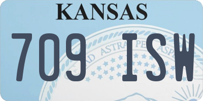 KS license plate 709ISW