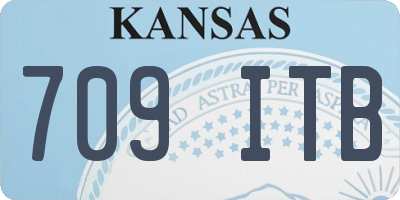 KS license plate 709ITB