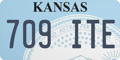 KS license plate 709ITE