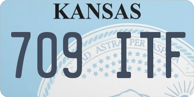 KS license plate 709ITF
