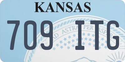 KS license plate 709ITG