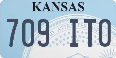 KS license plate 709ITO