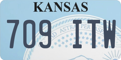 KS license plate 709ITW