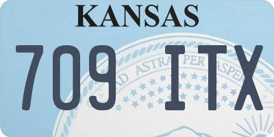 KS license plate 709ITX