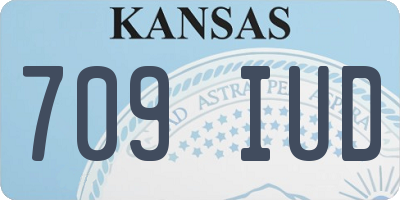 KS license plate 709IUD