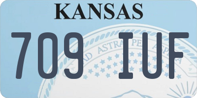 KS license plate 709IUF