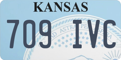 KS license plate 709IVC