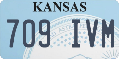 KS license plate 709IVM