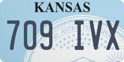 KS license plate 709IVX