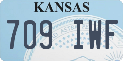 KS license plate 709IWF