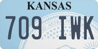 KS license plate 709IWK