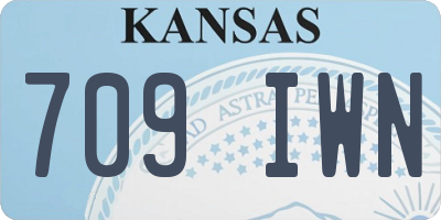 KS license plate 709IWN