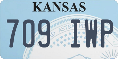 KS license plate 709IWP
