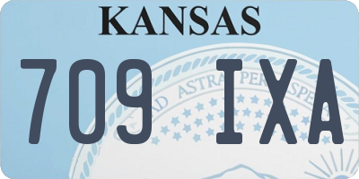 KS license plate 709IXA