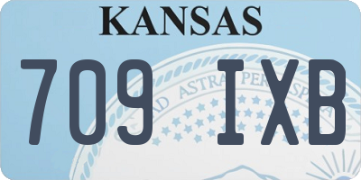 KS license plate 709IXB
