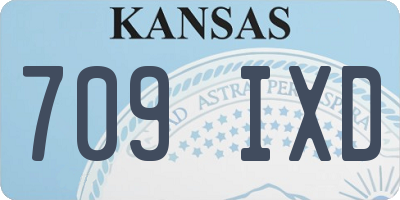KS license plate 709IXD