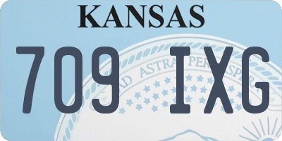 KS license plate 709IXG