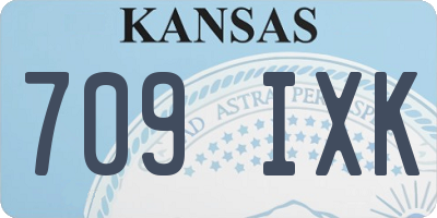KS license plate 709IXK