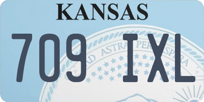 KS license plate 709IXL