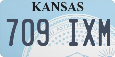 KS license plate 709IXM
