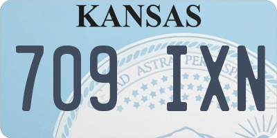 KS license plate 709IXN
