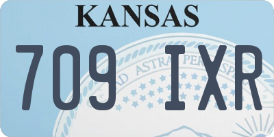 KS license plate 709IXR