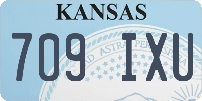KS license plate 709IXU
