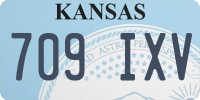 KS license plate 709IXV