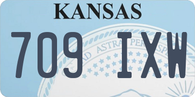 KS license plate 709IXW