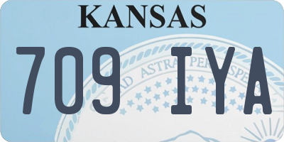 KS license plate 709IYA