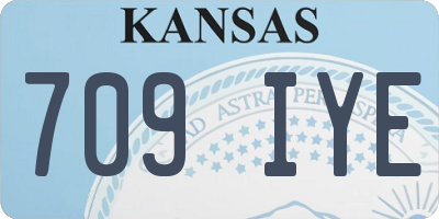 KS license plate 709IYE