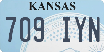 KS license plate 709IYN