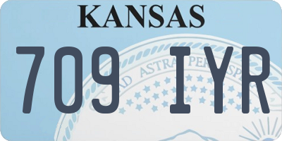 KS license plate 709IYR