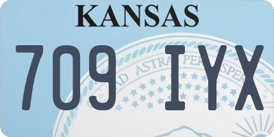 KS license plate 709IYX
