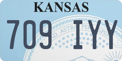KS license plate 709IYY