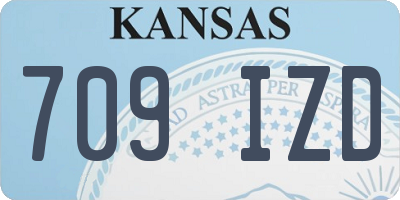KS license plate 709IZD