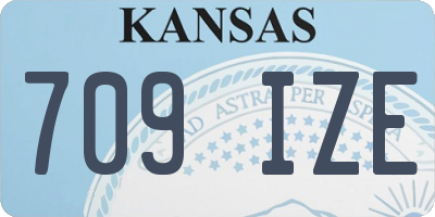 KS license plate 709IZE