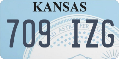 KS license plate 709IZG