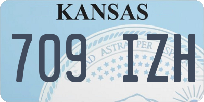 KS license plate 709IZH
