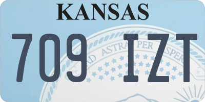 KS license plate 709IZT
