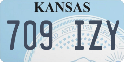 KS license plate 709IZY