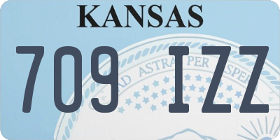 KS license plate 709IZZ