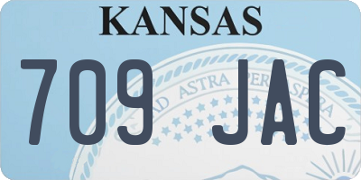 KS license plate 709JAC