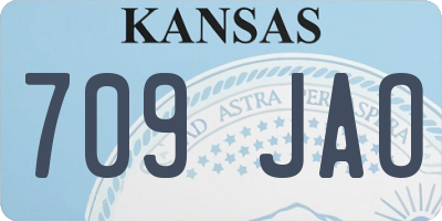 KS license plate 709JAO