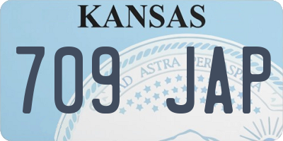 KS license plate 709JAP