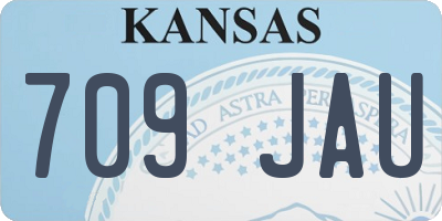 KS license plate 709JAU