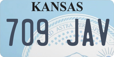 KS license plate 709JAV