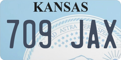 KS license plate 709JAX