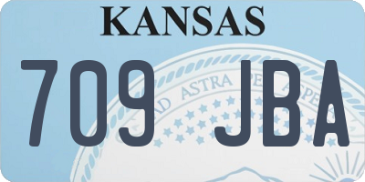 KS license plate 709JBA
