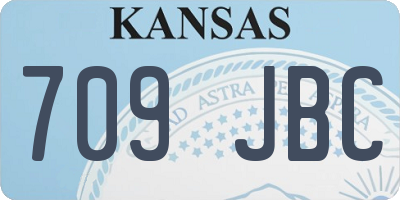 KS license plate 709JBC